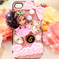 New Bling Crystal Sparkle Barbie Doll iPhone 4/4S Case #3
