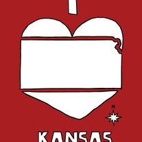 kansas love, 5x7 print