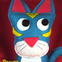 Felt Animal Decorative Pillow- Tabbi the Cat