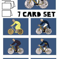 Coined wheeled bike Blank (no text) 7 card set