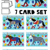 Unicorns Congrats 7 card set