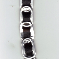 Leather pop tab Bracelet