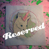 RESERVED! UNICORN CIRCLE - Hand Embroidered Patch