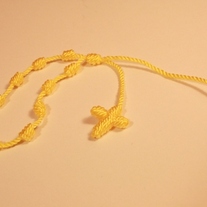 Hand Crafted Mix Knotted Rosary Bracelet Yellow
