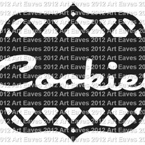 Fancy Lattice Design Canister Labels