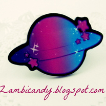 Adjustable 1.5 inch acrylic kawaii planet ring