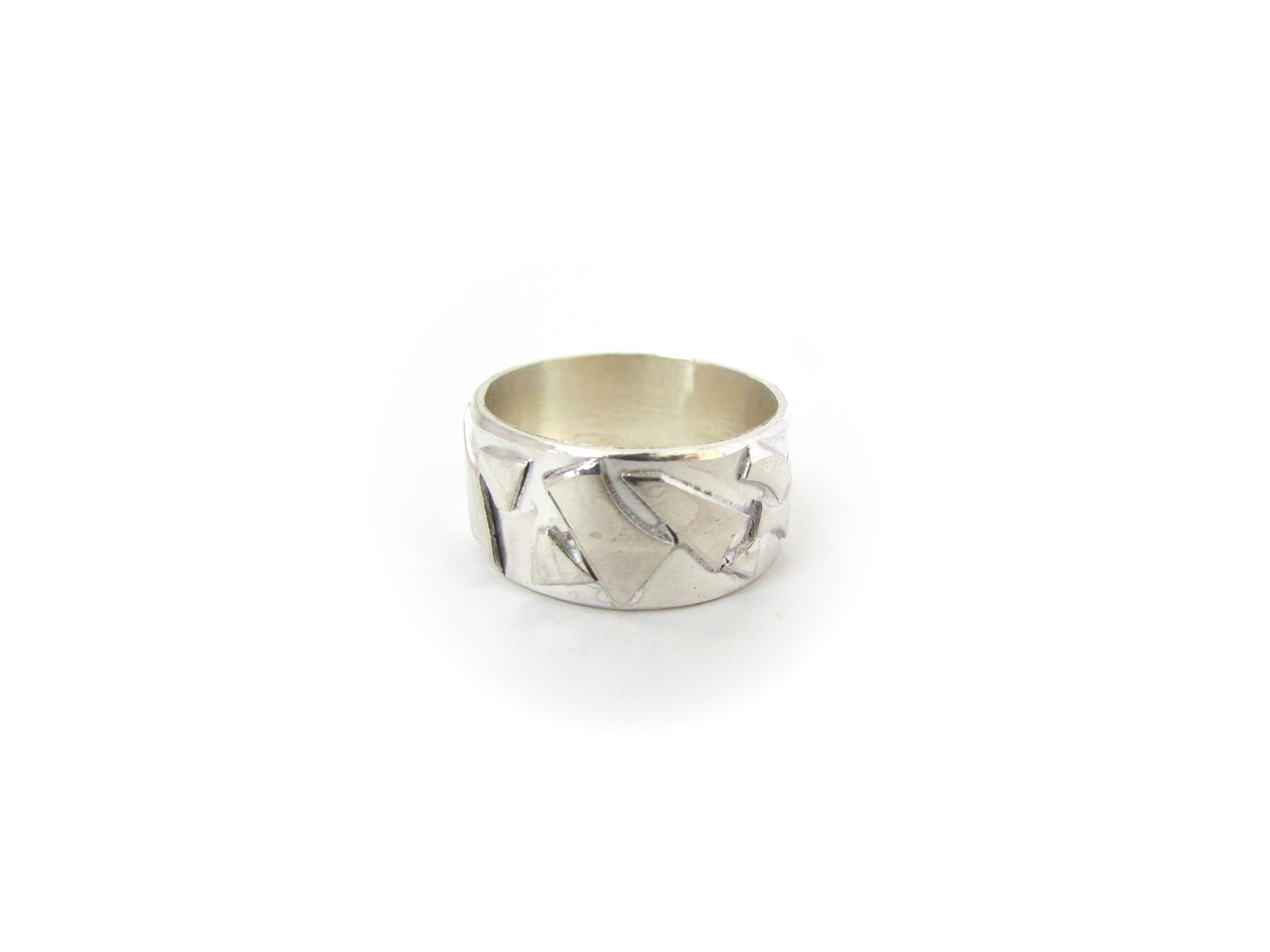 Silver Band, Sterling Silver Wide Band, Wide Thumb Ring, Fusion Ring ...