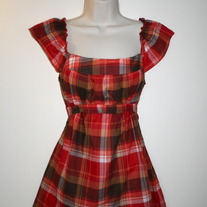 Plaid Ruffle Babydoll Top