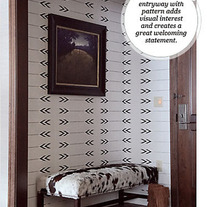 Geometric Wall Arrows pattern Allover Stencil better than wallpaper or vinyl decals Home Decor