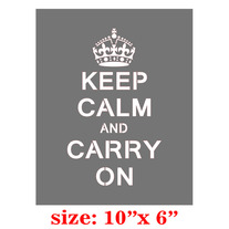  DIY Shirt Keep Calm and Carry ON Designer Pattern Stencil
