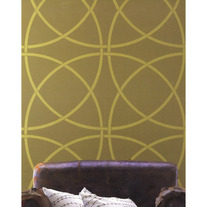 Bold Contemporary Geometric Circles Clean Look Modern 2 Designer Pattern Stencil for Walls Decor