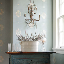 Fiona Wall Stencil Allover Victorian Designer Pattren