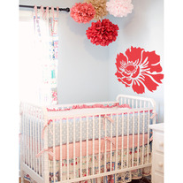 Large Anemone Flower Garden Designer Wall Stencil Home Kids Decor