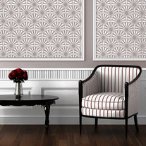 Sunshine Scallop Designer Pattern Wall Stencil Home Decor