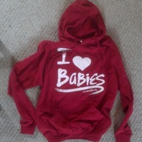 "I Heart BaBies" Red Hoodie