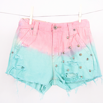 Levi's dyed denim high waist shorts