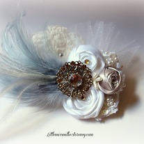 Feather Brooch Headband
