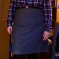 Tan Jay Grey Wool Skirt Sz 22W