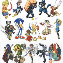 Stickers - Super Smash Bros. BRAWL -New Comers- Set of 16 (Fanart)