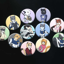 Buttons - Raven Wolf Book 1 - The Wilds- Character Buttons