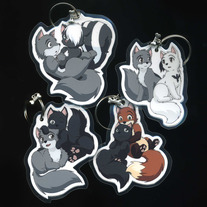 Keychains - Raven Wolf: Chibi Couples