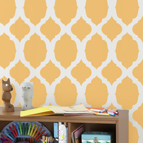 Casablanca Moroccan Modern Designer Allover Pattern Wall Stencil Home Decor