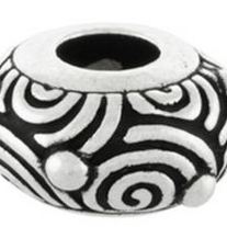 TierraCast® Silver Plated Pewter Spiral Large Hole Bead