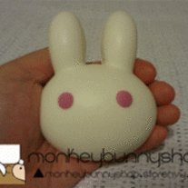 Rare White Bunny Steam Bun Squishy