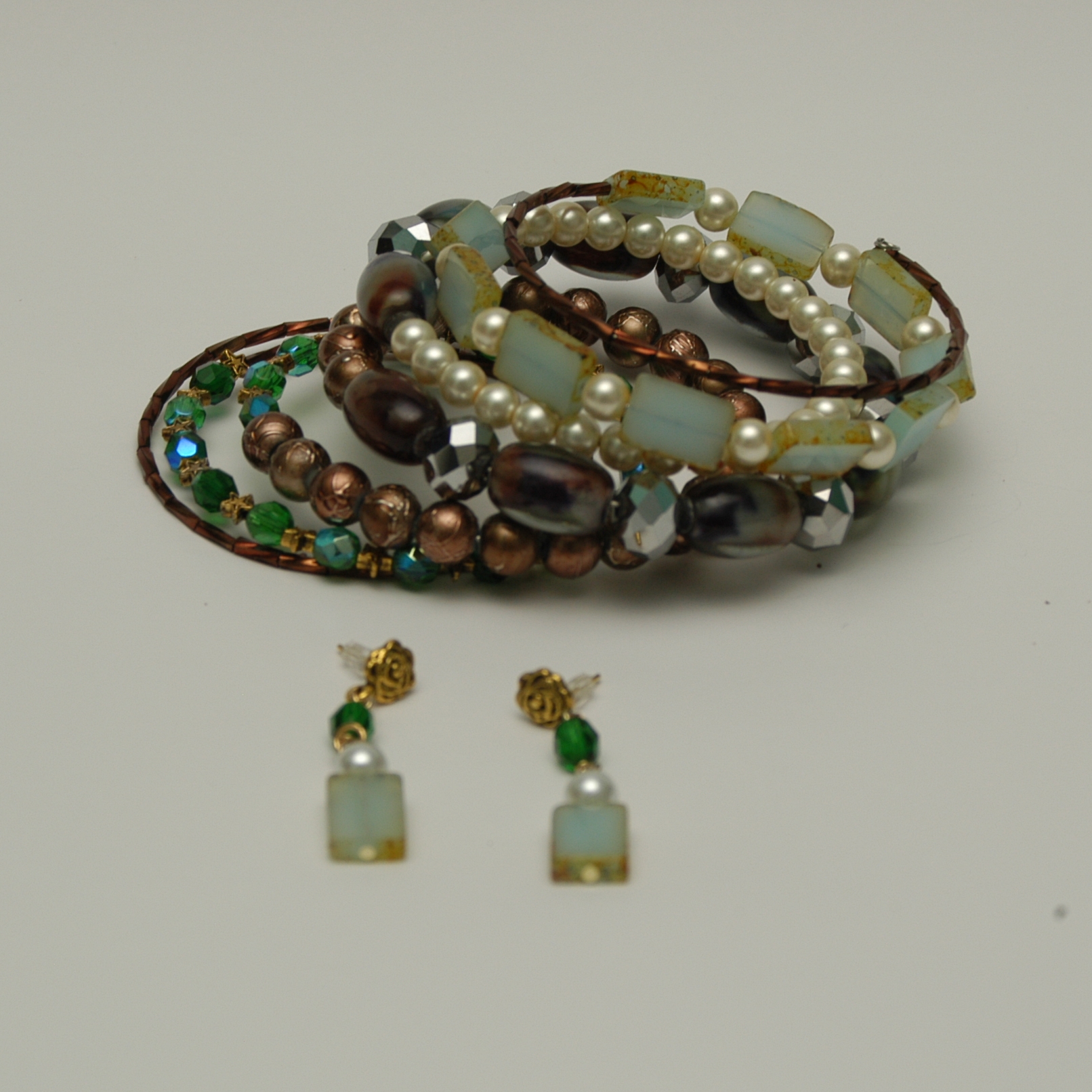 Beaded Wire Wrap Bracelet on Storenvy