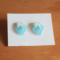 Strawberry Earrings Blue