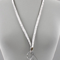 CRYSTAL BLING BADGE ID HOLDER LANYARD KEY