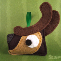 Felt Reindeer Ornament, Felt Christmas Ornament - Blitzen the Reindeer