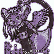 Black & White Badge Commission by Rachel Keslensky