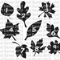 Leaf Design Chalkboard Labels