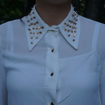 Spiked Collar Blouse