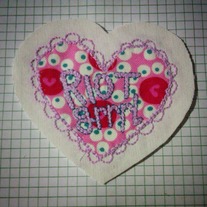 RIOT GRRRL heart - hand embroidered patch