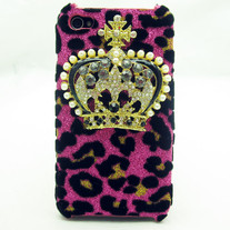 Pink Leopard Crown Case (iPhone 4 4s) 