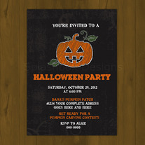 Halloween Pumpkin Invitation