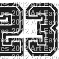 Football Mailbox Address Decal Great for Doors Too