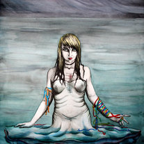 haunting ocean demon 8x10 art print - gothic deadly sins ghost