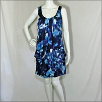 Blue Abstract Bubble Dress