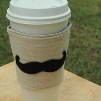 Coffee Cozy ~ Mustache Mania