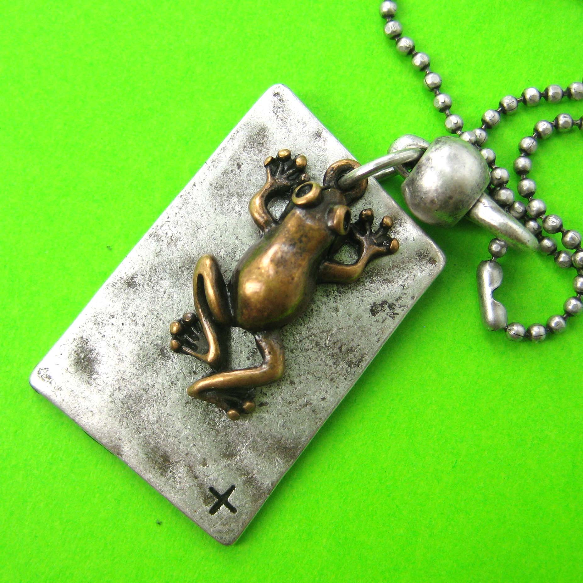 SALE Frog Toad Animal Charm Necklace in Silver · DOTOLY Animal