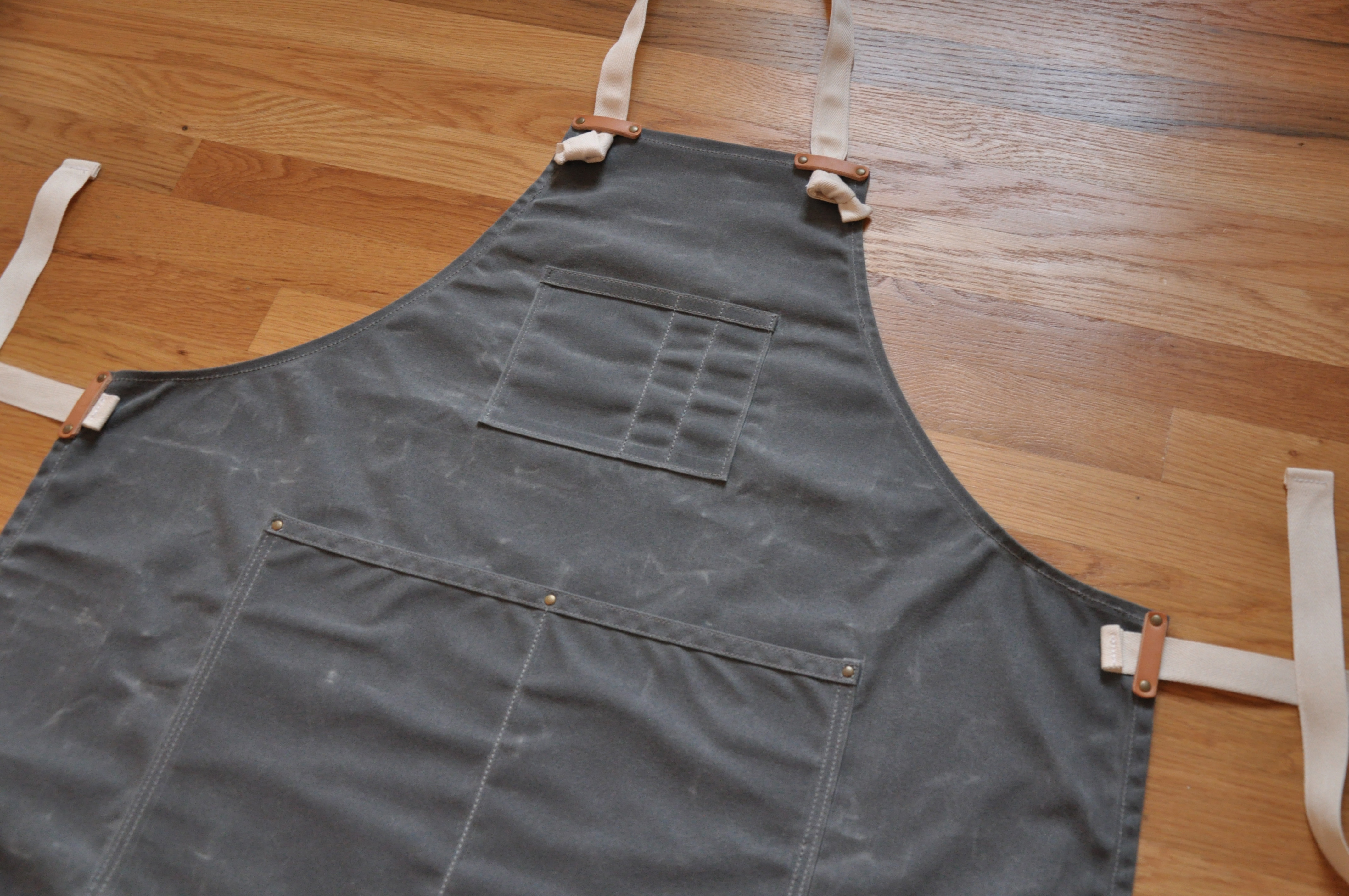 Apron Charcoal Navy Waxed Canvas · Proudly Say · Online Store Powered