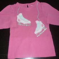 Pink Shirt with Skates-Baby Gap Size 4T