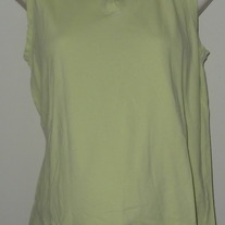 Sleeveless Green/Yellow Top-Baby and Me Size Medium