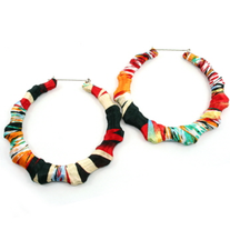 Multi-Color Bamboo DoorKnocker Earrings