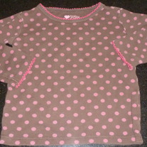 Brown/Pink Polka Dot Shirt-Baby Gap Size 18-24 Months
