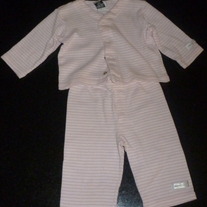 Pink Stripe Pant Set-DKNY 3 Months