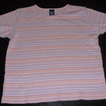 Pink Multi Striped Shirt-Gap Size M 7/8